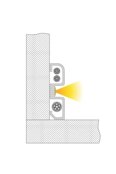 Profil - Sockel-Profil AM-02-10, 2m, Silber