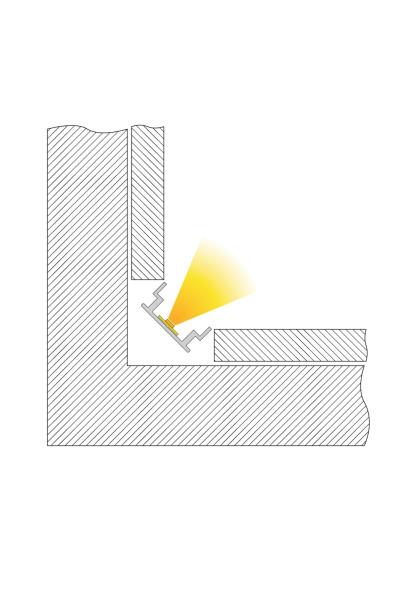 Profil - IP-Profil, U-flach AU-04-12, 2m, Silber