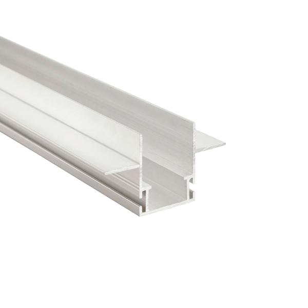 Profil - Combo Einbau Montageprofil mit Flügel, 13mm, 3m nicht eloxiert