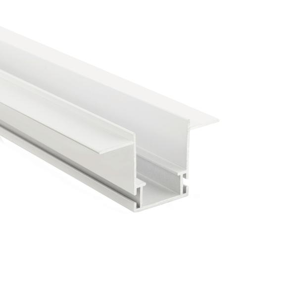 Profil - Combo Fassade Montageprofil mit Flügel, 3mm, 2m weiß