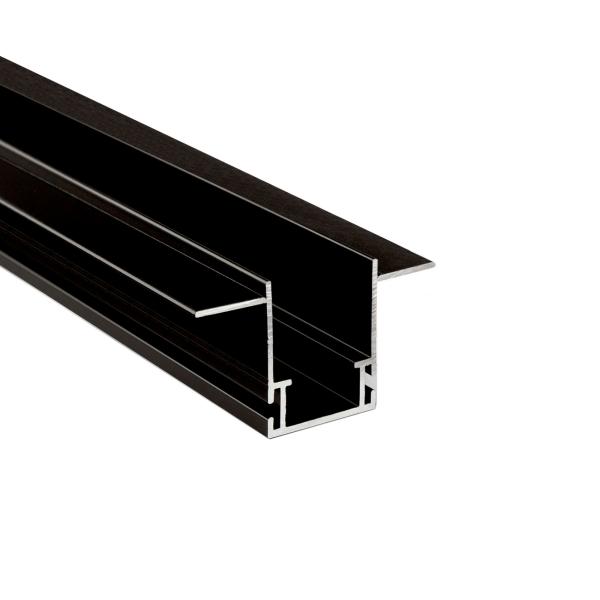 Profil - Combo Fassade Montageprofil mit Flügel, 3mm, 3m schwarz