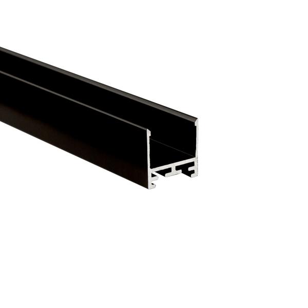 Profil - Combo U-Leuchtenprofil hoch, LU-02-20, schwarz, 2m