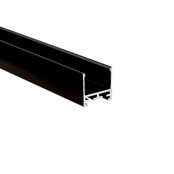 Profil - Combo U-Leuchtenprofil hoch, LU-02-20, schwarz, 3m