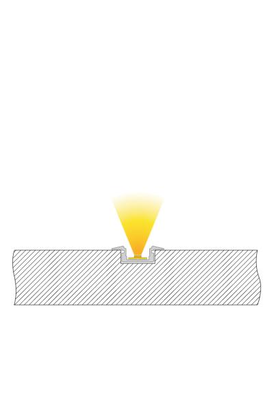 Profil - T-Profil flach ET-01-08, 3m, Silber