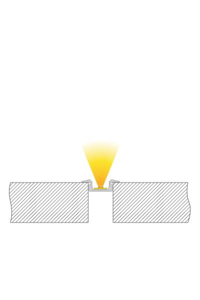 Profil - T-Profil flach ET-01-08, 3m, Silber