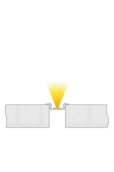 Profil - T-Profil flach ET-01-10, 2m, Silber