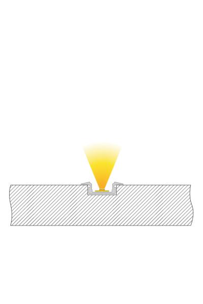 Profil - T-Profil flach ET-01-10, 2m, Silber