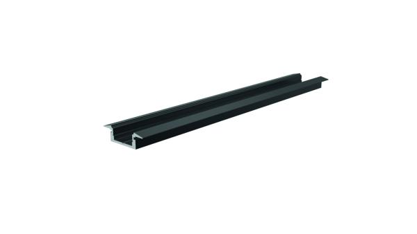 Profil - T-Profil flach ET-01-10, 2m, Schwarz