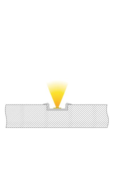 Profil - T-Profil flach ET-01-15, 2m, Schwarz
