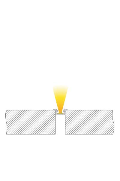 Profil - T-Profil flach ET-01-05, 2m, Silber
