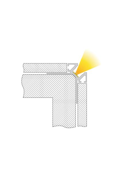 Profil - Fliesen-Profil Ecke außen EV-02-08, 2,5m, Silber