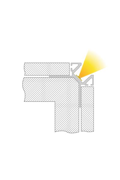 Profil - Fliesen-Profil Ecke außen EV-02-12, 2,5m, Weiß