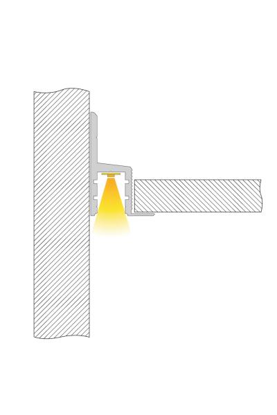 Profil - Trockenbau-Profil, Deckenvoute EL-03-10, 2,5m, Weiß