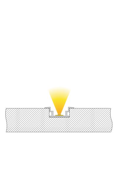 Profil - IP-Profil, T-flach ET-05-12, 3m, Silber