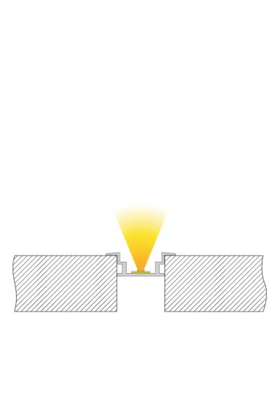 Profil - IP-Profil, T-flach ET-05-12, 3m, Silber