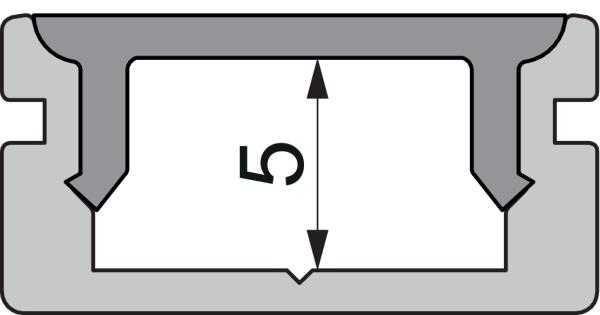 Profil Endkappe - Endkappe P-AU-01-08 Set 2 Stk, Grau