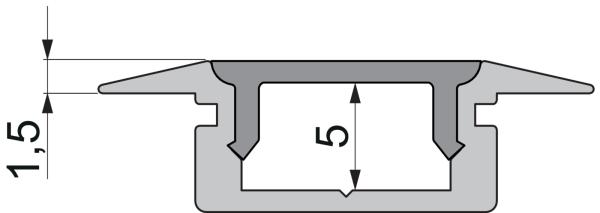 Profil Endkappe - Endkappe P-ET-01-08 Set 2 Stk, Grau