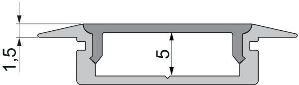 Profil Endkappe - Endkappe P-ET-01-15 Set 2 Stk, Grau