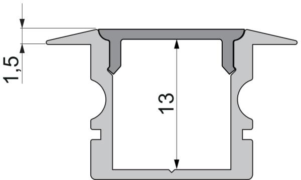 Profil Endkappe - Endkappe P-ET-02-10 Set 2 Stk, Grau