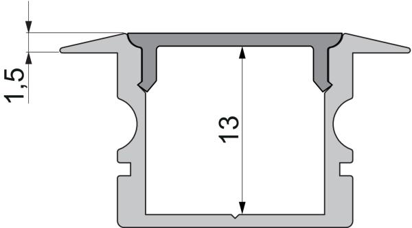 Profil Endkappe - Endkappe P-ET-02-12 Set 2 Stk, Grau