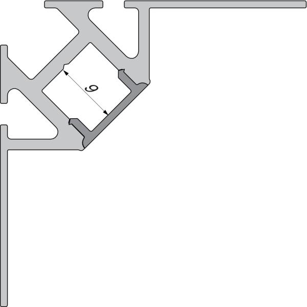 Profil Endkappe - Endkappe P-EV-01-08 Set 2 Stk, Grau