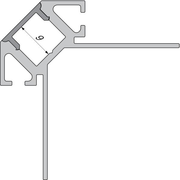 Profil Endkappe - Endkappe P-EV-02-08 Set 2 Stk, Grau
