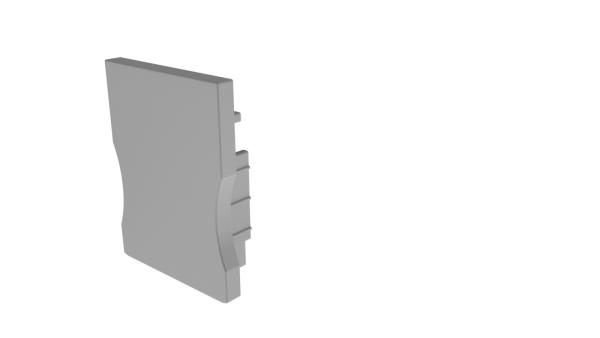 Profil Endkappe - Endkappe P-AU-03-12 Set 2 Stk, Grau