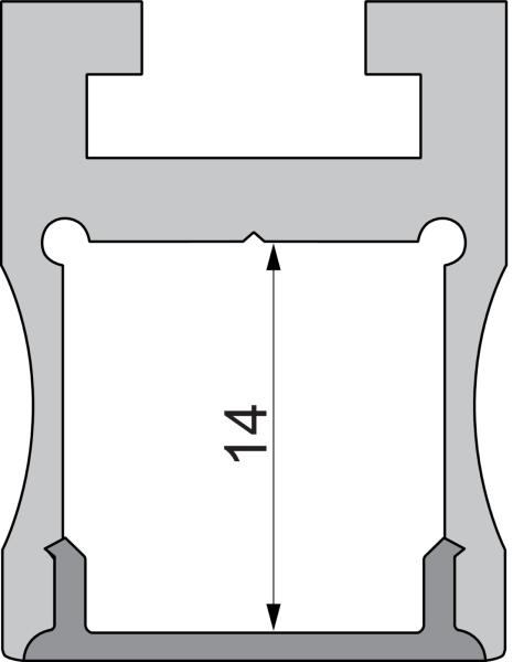 Profil Endkappe - Endkappe P-AU-03-12 Set 2 Stk, Grau