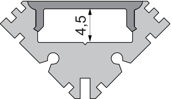Profil Endkappe - Endkappe P-EV-04-12 Set 2 Stk, Grau