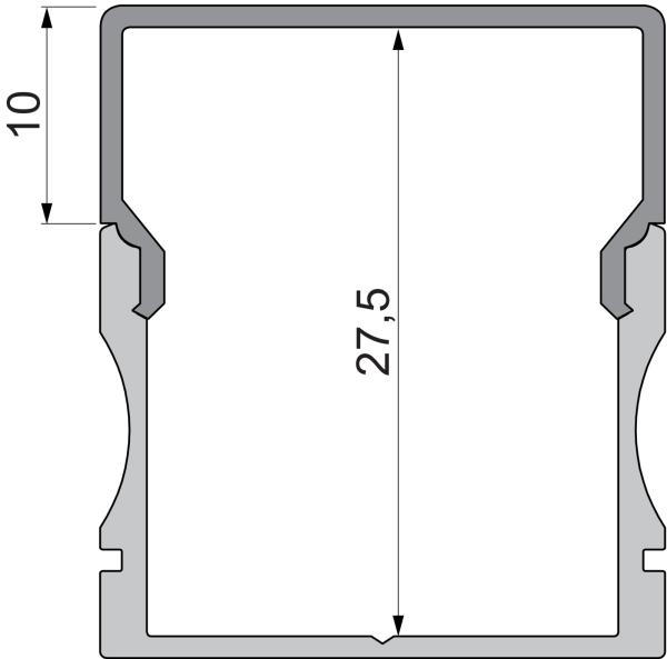 Profil Endkappe - Endkappe H-AU-02-20 Set 2 Stk, Grau