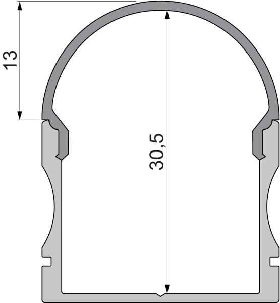 Profil Endkappe - Endkappe R-AU-02-20 Set 2 Stk, Grau