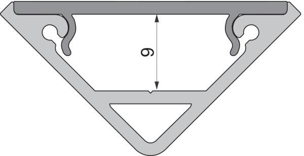 Profil Endkappe - Endkappe P-AV-05-12 Set 2 Stk, Silber