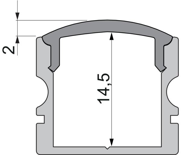 Profil Endkappe - Endkappe F-AU-02-12 Set 2 Stk, Grau