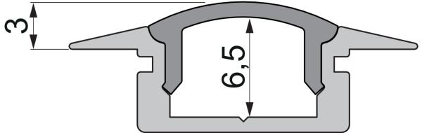 Profil Endkappe - Endkappe F-ET-01-08 Set 2 Stk, Grau