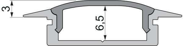 Profil Endkappe - Endkappe F-ET-01-15 Set 2 Stk, Grau