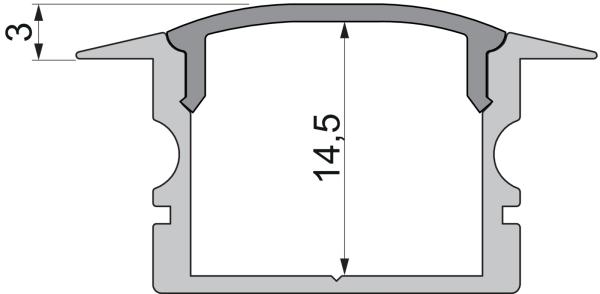 Profil Endkappe - Endkappe F-ET-02-15 Set 2 Stk, Grau