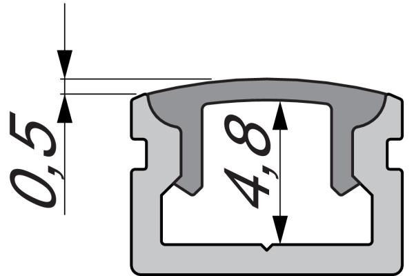 Profil Endkappe - Endkappe F-AU-01-05 Set 2 Stk, Grau