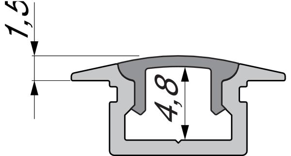Profil Endkappe - Endkappe F-ET-01-05 Set 2 Stk, Grau