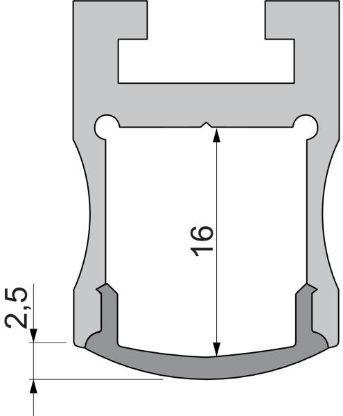 Profil Endkappe - Endkappe F-AU-03-12 Set 2 Stk, Grau