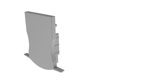 Profil Endkappe - Endkappe F-ET-04-12 Set 2 Stk, Grau