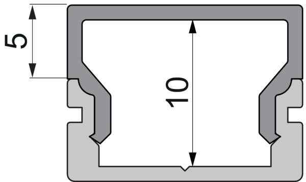 Profil Endkappe - Endkappe H-AU-01-10 Set 2 Stk, Weiß
