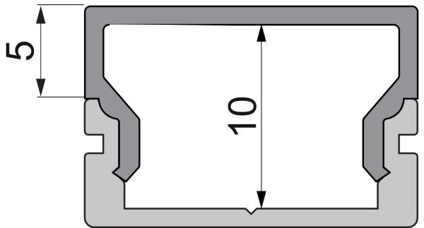 Profil Endkappe - Endkappe H-AU-01-12 Set 2 Stk, Schwarz
