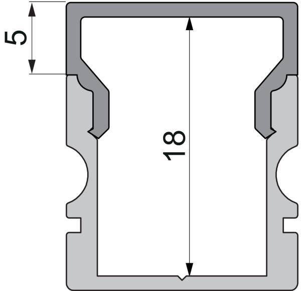 Profil Endkappe - Endkappe H-AU-02-10 Set 2 Stk, Grau