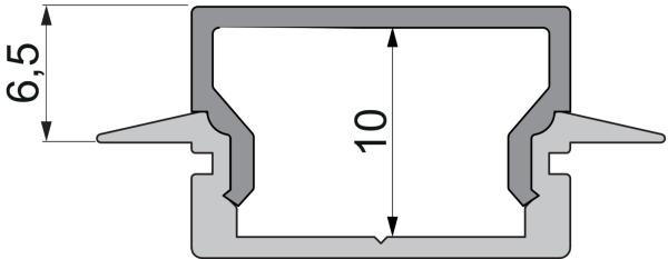 Profil Endkappe - Endkappe H-ET-01-12 Set 2 Stk, Grau