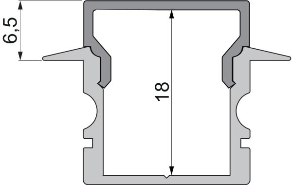 Profil Endkappe - Endkappe H-ET-02-12 Set 2 Stk, Grau