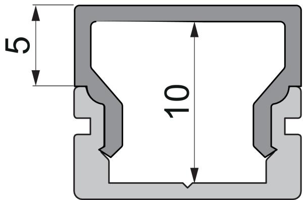 Profil Endkappe - Endkappe H-AU-01-08 Set 2 Stk, Weiß