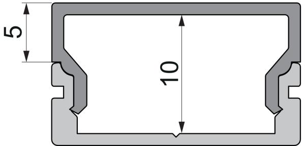 Profil Endkappe - Endkappe H-AU-01-15 Set 2 Stk, Schwarz