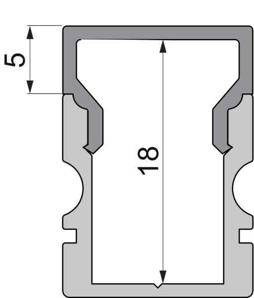 Profil Endkappe - Endkappe H-AU-02-08 Set 2 Stk, Weiß