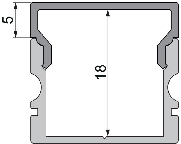 Profil Endkappe - Endkappe H-AU-02-15 Set 2 Stk, Grau