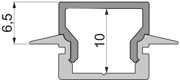 Profil Endkappe - Endkappe H-ET-01-08 Set 2 Stk, Grau
